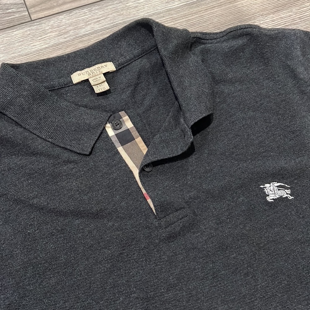Burberry Grey collar shirt short sleeve | Men’s XXL